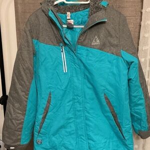 Gerry Weber Kids' Teal and Gray Puffer Jacket